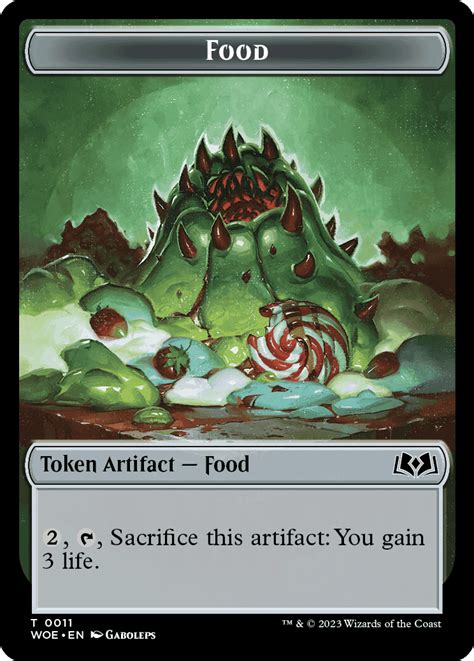 TOKEN COMIDA FOOD TOKEN V 2 LAS TIERRAS SALVAJES DE ELDRAINE El