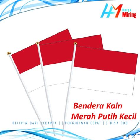 Bendera Kain Merah Putih Kecil Indonesia Pawai Agustusan Bendera