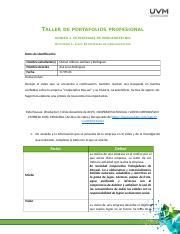 U Caso A Docx Taller De Portafolios Profesional Unidad