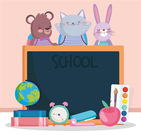 cute animals school cartoon 2770532 Vector Art at Vecteezy