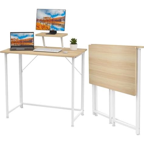 Pipipoxer Table De Bureau Pliante Bureau D Ordinateur Pliable