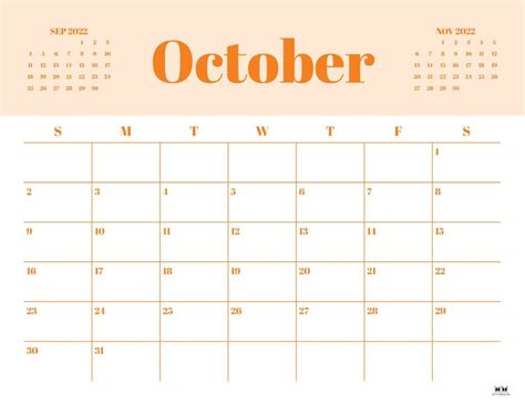 October Calendars Free Printables Printabulls Artofit