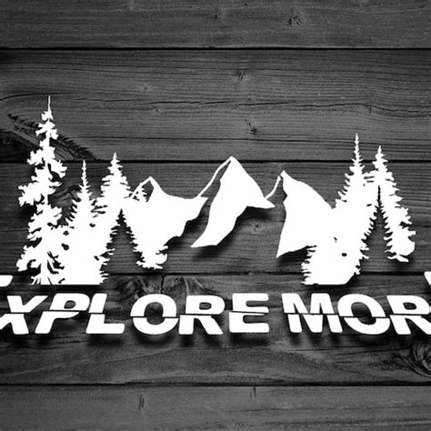 Mountain Decal Car Decal Explore More Decal Outdoor Decal Etsy