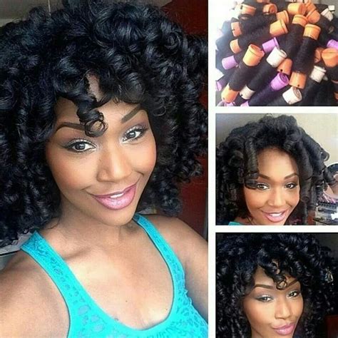 Large perm rods Cheveux naturels Coiffure cheveux crépus courts