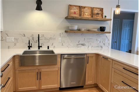 Contemporary White Maple Cabinets Kitchen Mosesmedina