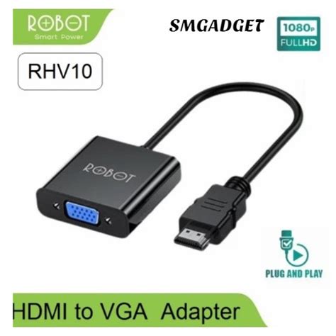 Jual Robot Rhv Rhv Adapter Konektor Converter Hdmi To Vga