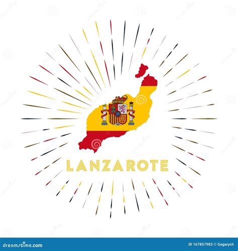 Lanzarote sunburst badge. stock vector. Illustration of graphic - 167857983