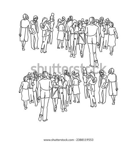 People Drawing People Outline Human Vector Stock Vector (Royalty Free ...