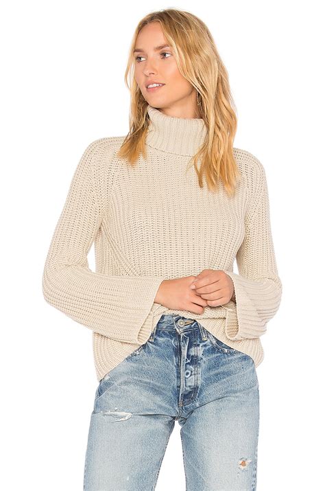 525 America Turtleneck Bell Sleeve Sweater In French Vanilla REVOLVE