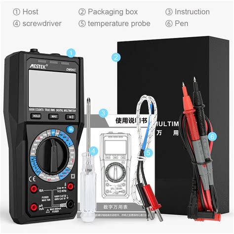 Mestek Manual Range Hight Quality Multimeter Dm C