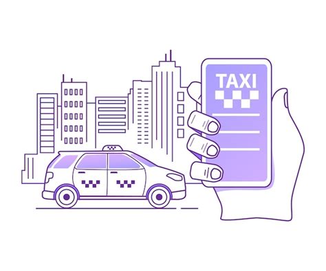 Concepto De Aplicaci N M Vil De Pedido De Taxi En L Nea Aplicaci N De