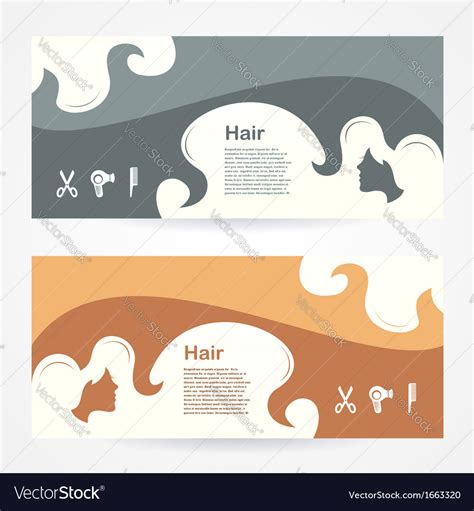 Hair salon style beauty locks element background Vector Image