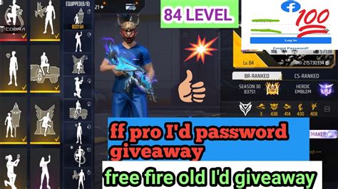 Free Fire Pro Id And Password Giveaway Free Fire Id Giveaway Today