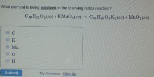 Oneclass What Element Is Being Oxidized In The Following Redox