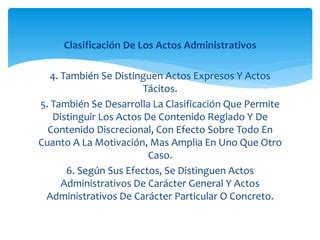 Clasificacion De Actos Y Hechos Administrativos Ppt