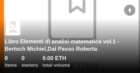 Libro Elementi Di Analisi Matematica Vol Bertsch Michiel Dal Passo