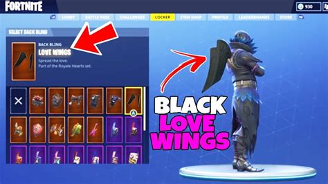 Secret Black Love Wings Back Bling In Fortnite How To Unlock The Black Love Wings Back