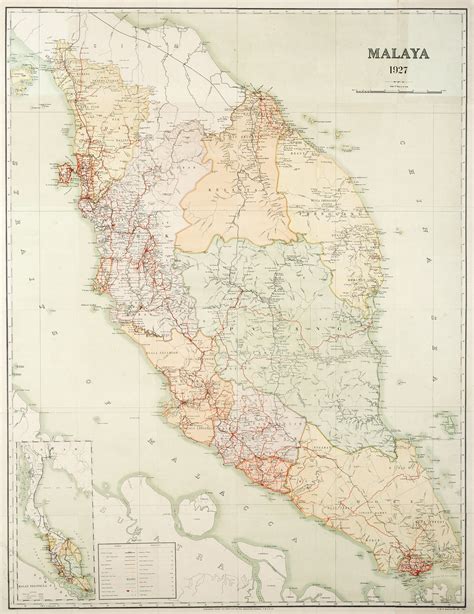 Malaya 1927 - Antique Print Map Room