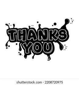 Thank You Banner Background White Black Stock Vector (Royalty Free ...