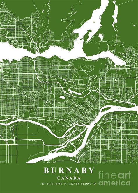 Burnaby Canada Moss Plane Map Photograph By Tien Stencil Fine Art