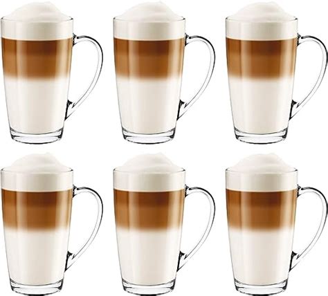 Glasmark Krosno Latte Macchiato Lot de 6 verres à thé à cappuccino avec