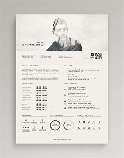 Resume Curriculum Vitae On Behance Curriculum Dise O Grafico