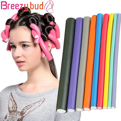 6 Pcs Lot Heatless Curling Rod Soft Sponge Hair Curler Roller Foam