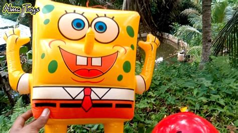 Menemukan Boneka Spongebob Meletuskan Ballon Berhadiah Dan Menemikan