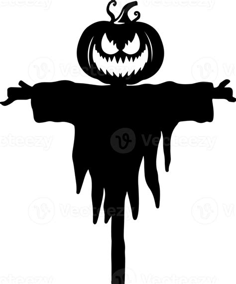 Scarecrow Silhouette Halloween 12521397 PNG