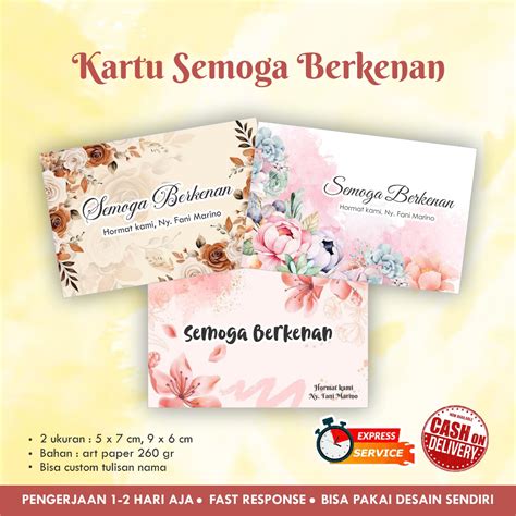 jual kartu semoga berkenan ucapan  card shopee indonesia