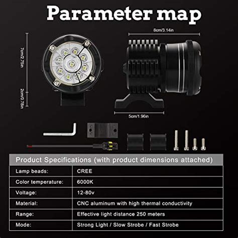 Kairiyard Kit Feux De Route Led Rond Evo W K Lm Cree Chip