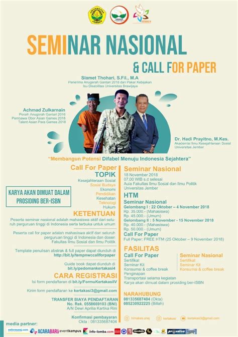 Poster Seminar Nasional Dan Call For Paper Eventkampus