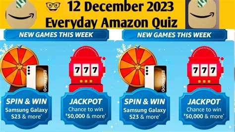 Amazon New Game This Week Quiz Amazon Quiz Answer Today 12 December