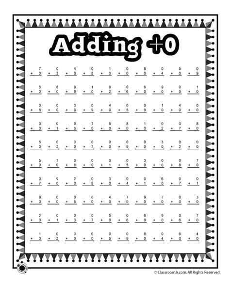 Adding 0 Math Worksheet Woo Jr Kids Activities