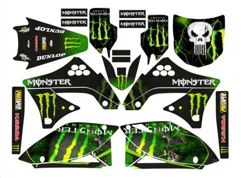 Graphic Kit Kawasaki 450 KXF 2009 2011 Monster 2 Kitdeco Moto Fr