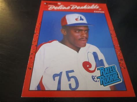 Delino Deshields Montreal Expos Ss 1990 Donruss RATED ROOKIE CARD