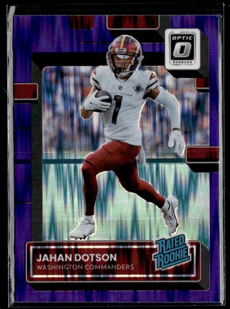 2022 Donruss Optic Jahan Dotson Rated Rookie Purple Shock Parallel