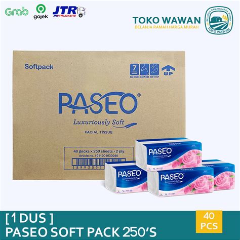 Jual Tissue PASEO ELEGANT SOFT PACK 250 Sheet 1 DUS KARTON Isi 40