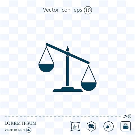Icono De Equilibrio De Escalas Vector De Equilibrio De Escalas Vector