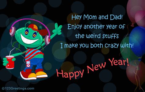 Mom And Dad New Year Wish... Free Family eCards, Greeting Cards | 123 ...