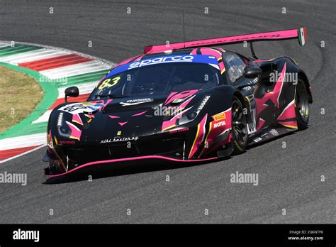 Scarperia IT July 2 2021 Ferrari 488 GT3 Evo Of Team Iron Linx Drive