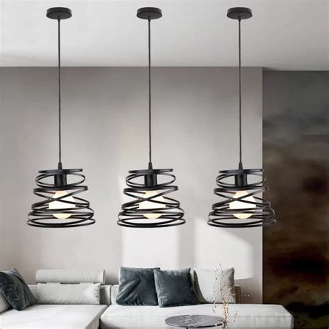 Tempas 3x Vintage Suspension Filaire Ajustable Industriel 20 15cm