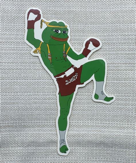 Muay Thai Stickers Pepe the Frog Stickers MMA Stickers - Etsy