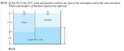 Solved P2 11 In Fig P2 11 Pressure Gage A Reads 1 5kPa Chegg