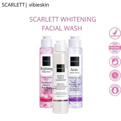 Jual Scarlett Whitening Acne Facial Wash Brightening Facial Wash