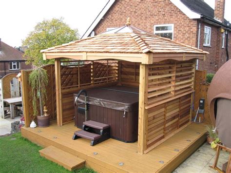 Square 3 Hot Tubs Gardens Hipped Timberlodge Products Ltd Hot Tub Pergola Hot Tub