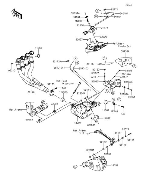 Echappement Pour Ninja Zx R Zx Jff Noir Esprit Kawasaki