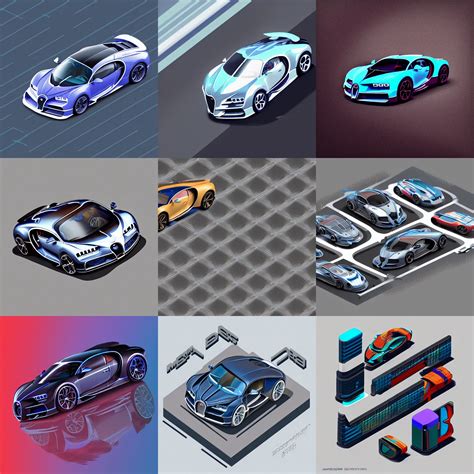 Isometric Webdesign Icon For Bugatti Chiron 3d Stable Diffusion