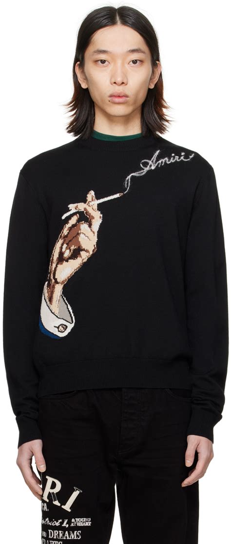 Black Smoke Sweater By AMIRI On Sale