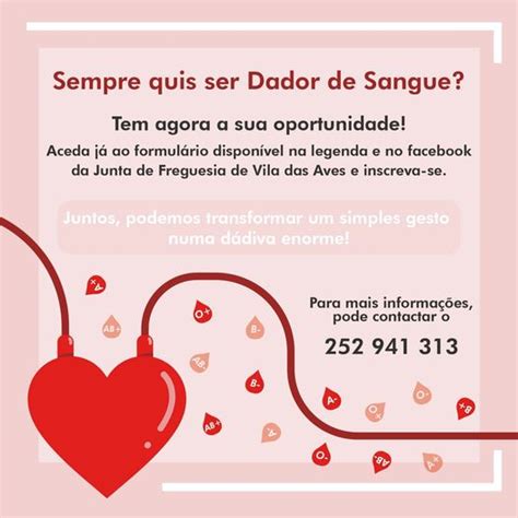 Campanha De Recolha De Sangue Junta De Freguesia De Vila Das Aves